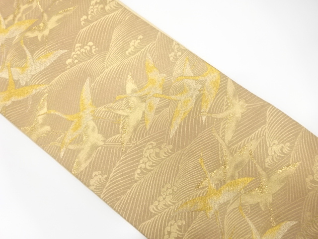 JAPANESE FUKURO OBI / WOVEN CRANES